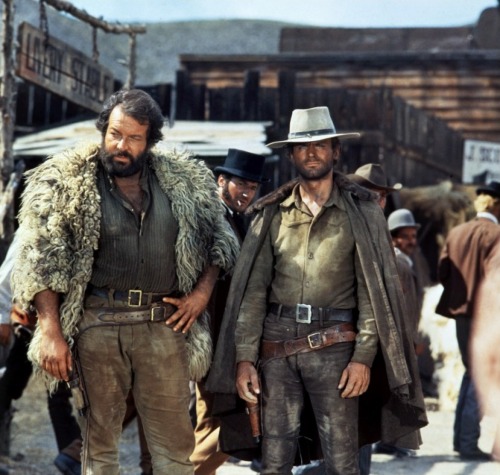 reckless-crow:  Bud Spencer and  Terence Hill in  God Forgives… I Don’t! (1967)  