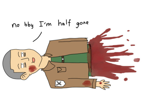 Marco dead jokes are too mainstream. So have this instead.Franz got bitten in half too why does no o