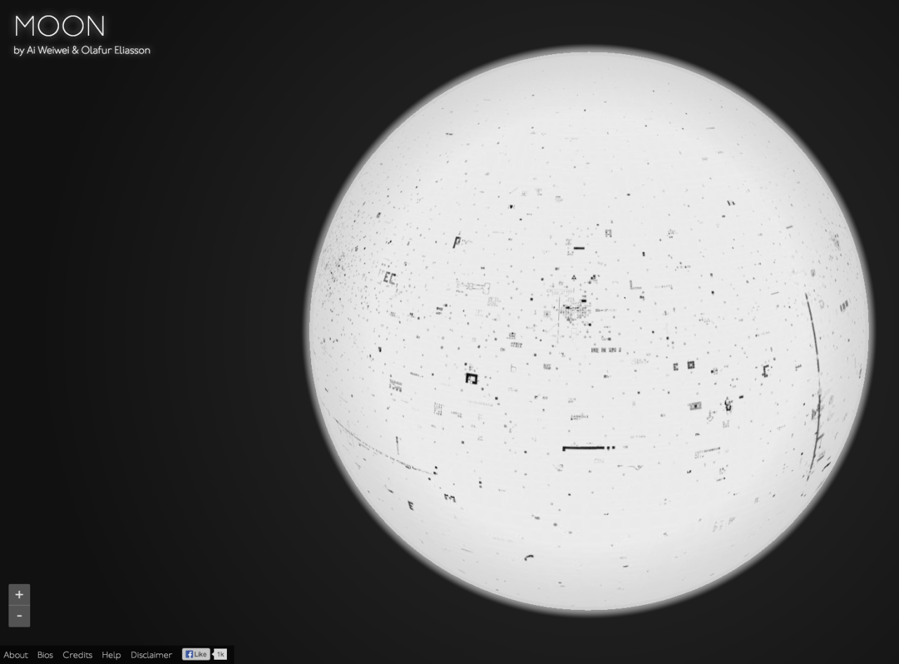 artruby:  Make your mark on the moon. Ai Weiwei and Olafur Eliasson have launched