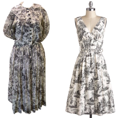 Wardrobe Wednesday featuring Claire McCardell’s toile silk chiffon dress from the 1950s and Mo