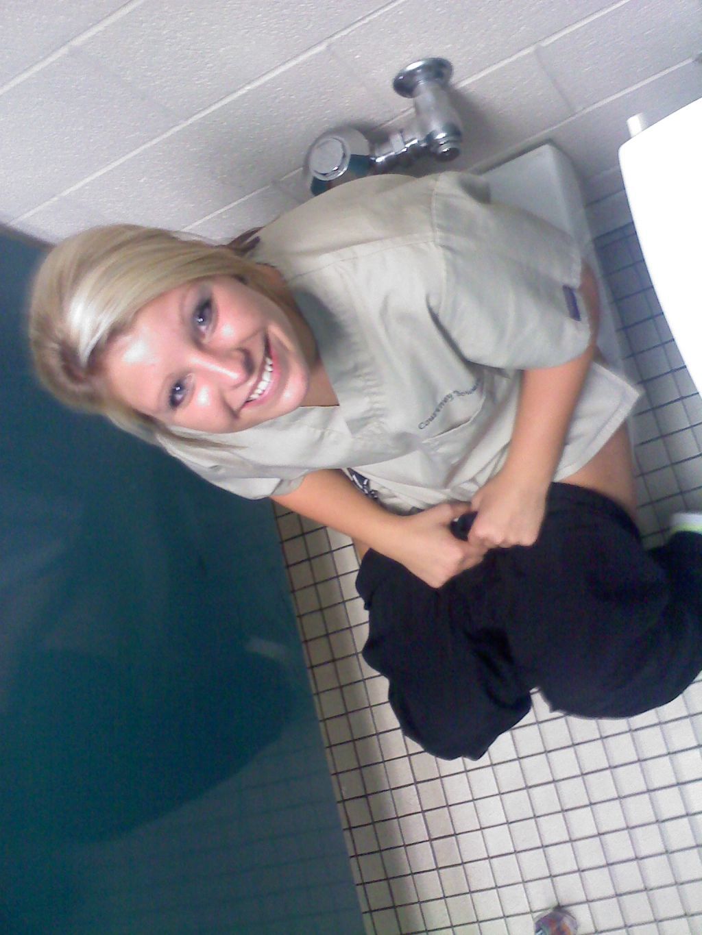 sexonshift:  #sexynurse  Caught with my pants down and I like that💋