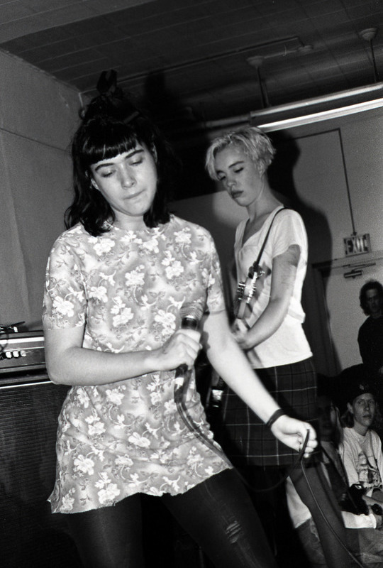 vintagesalt:  Bikini Kill, 1991. Photo by Brad Sigal [X] 