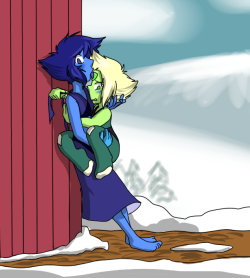 punproductive:  @lapidot-tuesday : it’s not what it looks like! cause u can’t smooch ya gf’s gem in winter without getting u tongue stuck   teehee X3