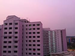 battledfield:  the sky turned a lilac pink today and this is the first time i’m actually glad the buildings were painted pink to match the sky                