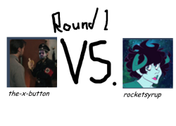 nolanthebiggestnerd:  MATCH NUMBER 5, LET’S DO A JIVE!!!ON THE LEFT, WE HAVE THE CHICO CONSPIRACY THEORIST, THE BEST BUTTON OF THE PLAYSTATION, THE-X-BUTTON!!!ON THE RIGHT, THE MEME MAN, THE PROLIFIC PEPE ENTHUSIAST, ROCKETSYRUP!!!REMEMBER, TO VOTE,