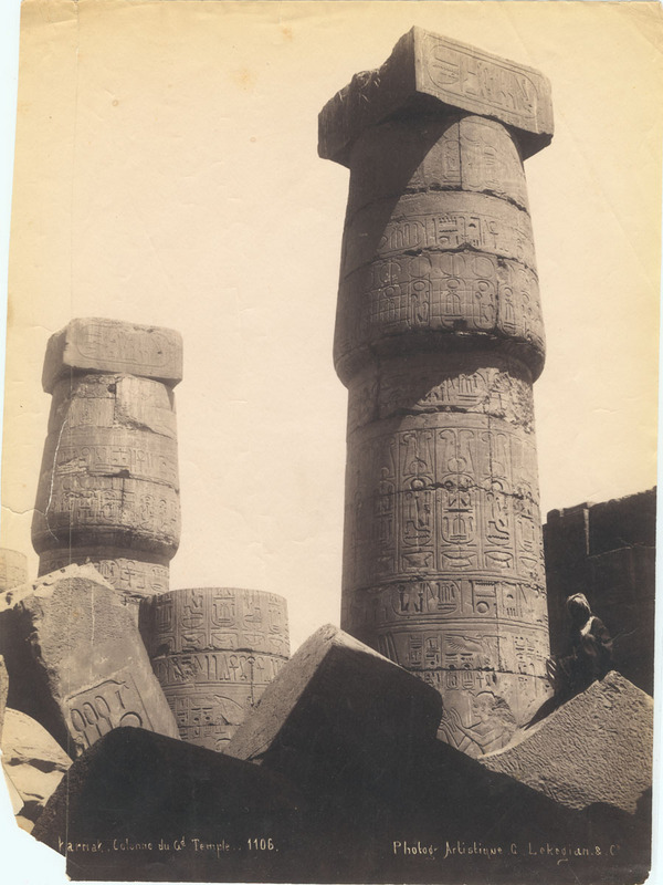 hismarmorealcalm:
“ Columns of Hypostyle Hall Temple of Amen Photograph by G. Lékégian & Co.
”