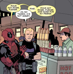 jacklincolnvstheworld:  Hawkeye Vs. Deadpool