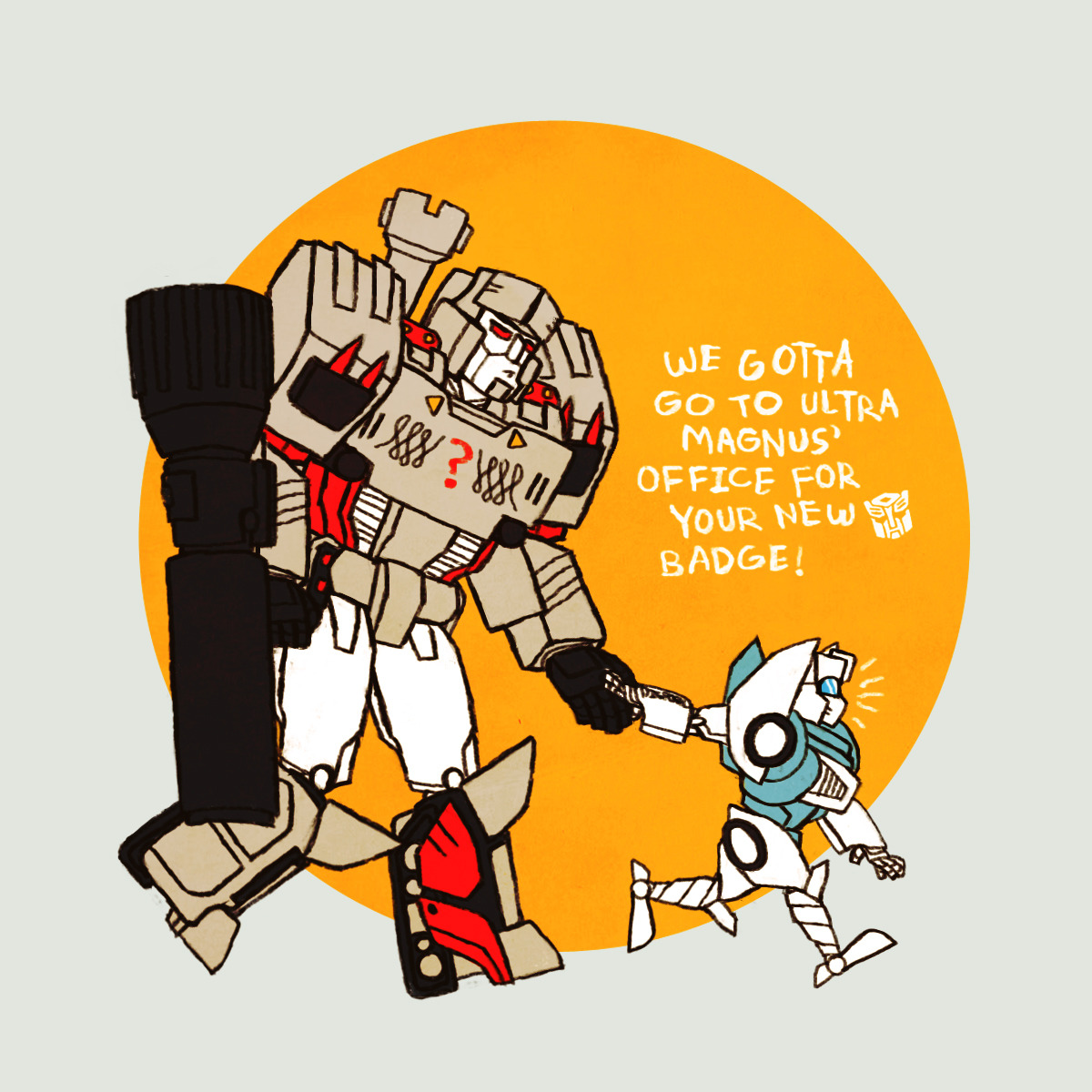 sirkai:  deersu:  for kai UvU tailgate taking megatron to ultra magnus’ office