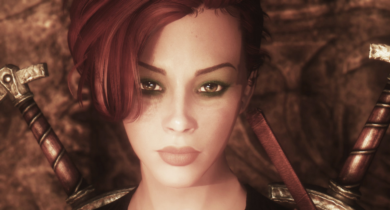 Finished facegen for a new version of Pasq and started working on her body tattoos