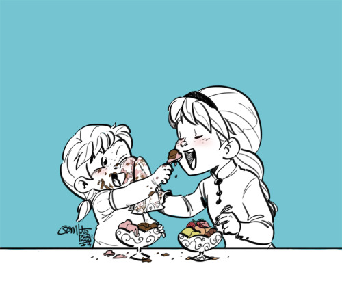 patronustrip:Ice cream!Anon asked me about Elsanna eating or making ice cream and as Italian I can’t