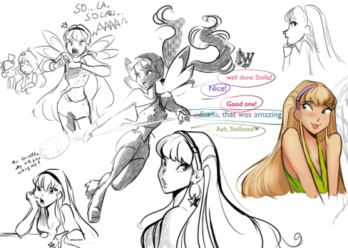 princeivy-storybook: Stella doodles - she was often portrayed as the dumb and careless one. but she 