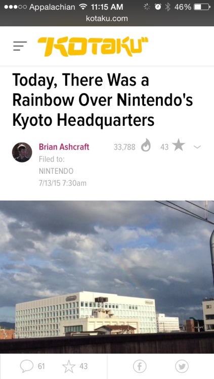 syb3rstrife:There goes Iwata on Rainbow Road. Godspeed, good sir.