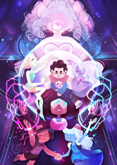 mmishee-art:Steven Universe print - Preorder the small or large print on my EtsyAHHH I love this! I 