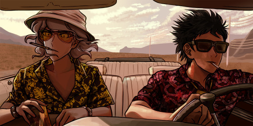 sol–lux:from twitter: “fear and loathing in las vegas au where your otp are a journalist duo that sp