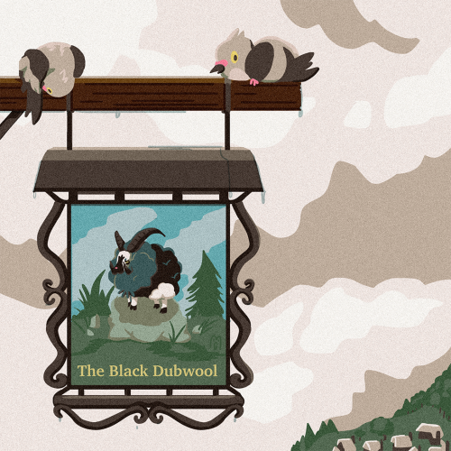 The Black Dubwool | Pokémon pub sign design