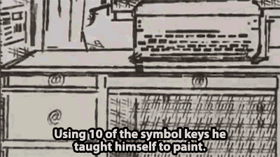 nowyoukno:   huffingtonpost:  This Man With Severe Cerebral Palsy Created Mind-Blowing Art Using Just A Typewriter Last year, 22-time Emmy award-winning reporter John Stofflet posted this news video he created for KING-TV in 2004, featuring Paul Smith