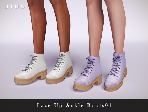 jius-sims:The Boots Collection Part II[Jius]Lace Up Ankle Boots 012 version ( Female & Male )15 