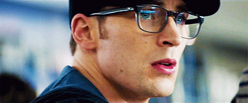 permissiontogoafterhim:Steve with glasses Appreciation post [x]