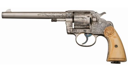 Factory Engraved Colt New Service revolver purchased by Capt. Guy Palmer, US Judge Advocate Generals