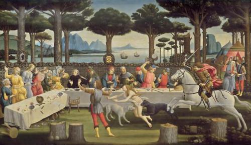 The Banquet in the Forest (no. 3 from The Story of Nastagio degli Onesti), Sandro Botticelli (1445-1