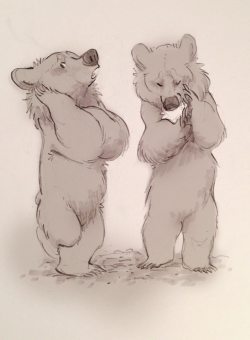 itscarororo:  guldentusks:  and a round up of sketchbook bears  dese bears
