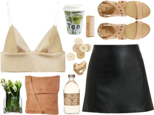 fresh by avoshock featuring a travel coffee mugT By Alexander Wang black mini skirt, 790 CAD / T By 