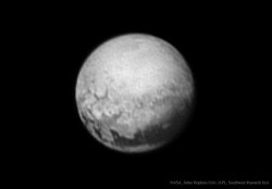 cosmicvastness:  NASA Astronomy Picture of the Day 2015 July 11 Geology on Pluto Pluto is coming into focus. As the robotic New Horizons spacecraft bears down on this unexplored world of the distant Solar System, new features on its surface are becoming