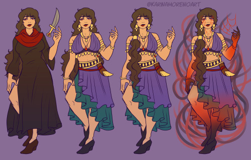 Last but not least, Kamilah’s Act 1 outfits! I’ve also added some binding tattoos to her