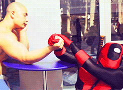 makochantachibanana:  candeaflower:  f1ipster:  seerofdoom:  hashtagsmores:  i’m in love  There are no Deadpool cosplayers. Deadpool sometimes just breaks the 4th wall to show up at conventions.  reblogging again because of the waldo gif  I love Deadpool