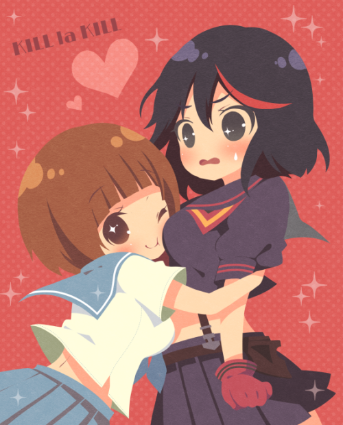 as-warm-as-choco:  Mako-chan & Ryuko-chan (KILL la KILL) by 3_2411  > u< <33333333