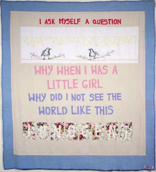 arterialtrees: Tracey Emin Another Question, 2002 Appliqué and embroidery 71.65 x 71.65 inche