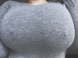 sweetashley187:  What would you do if you walked into an office and saw the secretary like this? Being slutty and taking pictures of her huge tits while on the clock. She obviously braless, her nipples so hard they’re practically staring at you.