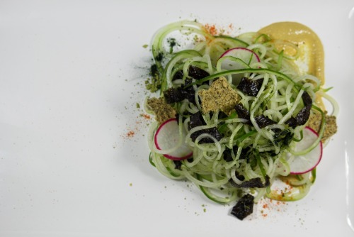 Culinary Nutrition online with Matthew Kenney Culinary, Week 1. 1. Cucumber Nori Salad. cashew miso 