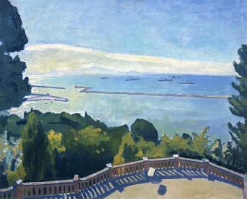 The Terrace at l'Estaque  -   Pierre-Albert Marquet 1918 French 1875-1947Oil on canvas, 64.3 x 80.8 