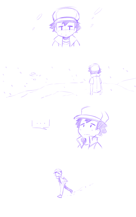 imperial-palace: I don’t remember if I posted those The general idea is that Game Red finally wanted to go home but he ends in Pokespe universe (Ya know all this folklore about crossing dimensions in tunnels? Like Chihiro? Something similar happened