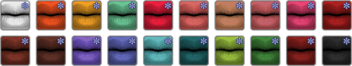 crystalvu:Skell Advent Lipblend recolours (I think)Not as many colours as I had initially planned to