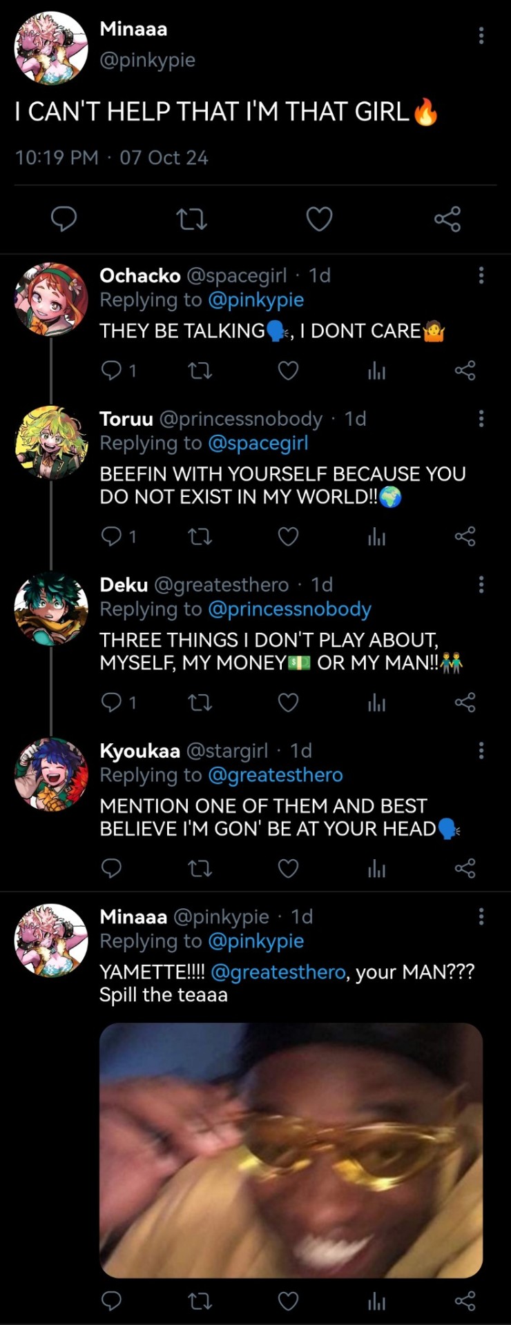 Was In A Little Bit Of A Creative Slump But Here's MHA Tweets Part 3