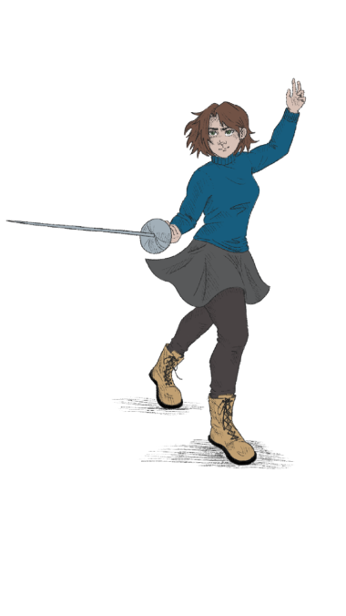 vaddlu: The Lockwood and Co. Discord art swap!We linearted a character of our choice and passed it o