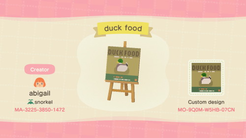pigeoncoffee:posted my first ever qr designs for a duck pond n duck food bag!they’re not amazing but
