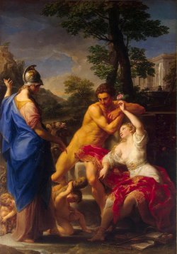 classic-art: Hercules at the Crossroads Pompeo Batoni, 1765 