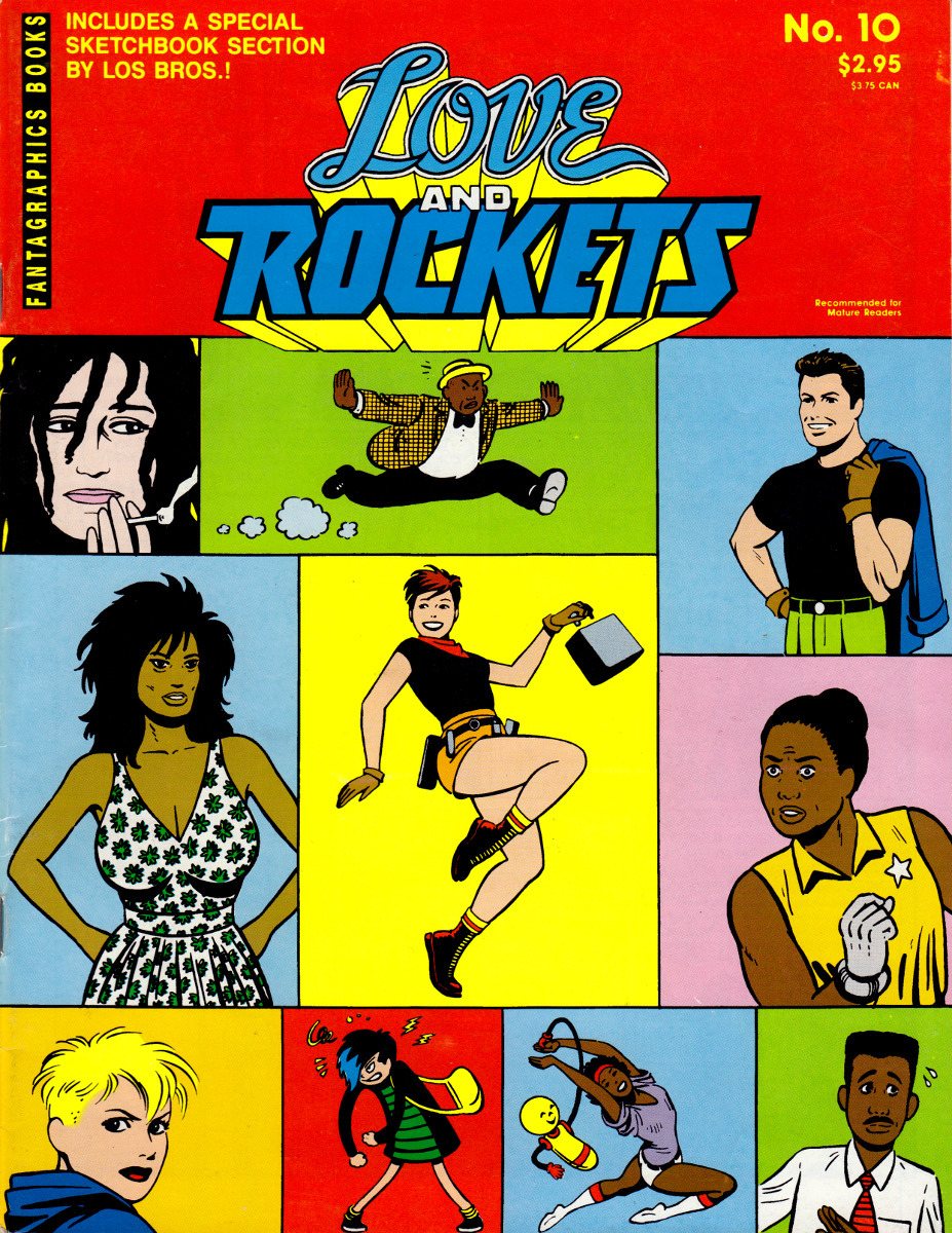 Love and Rockets No. 10 (Fantagraphics, 1985). Cover art by Jaime Hernandez.From