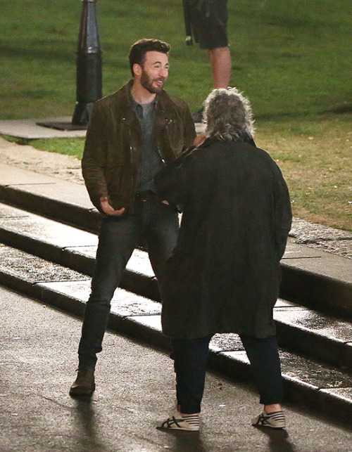 Chris Evans - on the set of Ghosted 