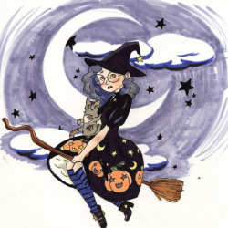 blushprince:  i may have drawn a little lolita witch 