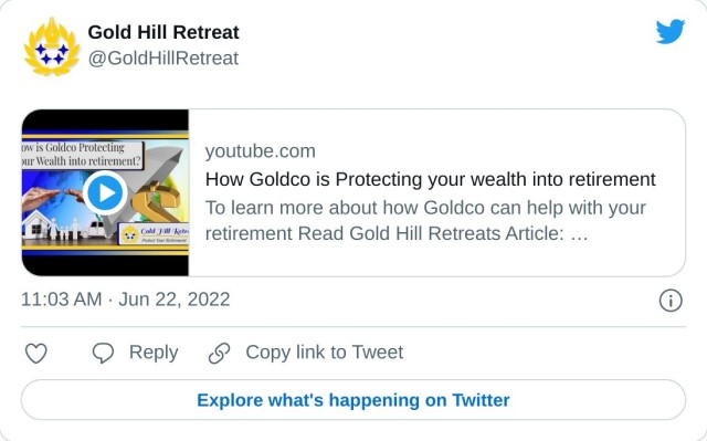 https://t.co/PqsIxCdYsV — Gold Hill Retreat (@GoldHillRetreat) June 22, 2022