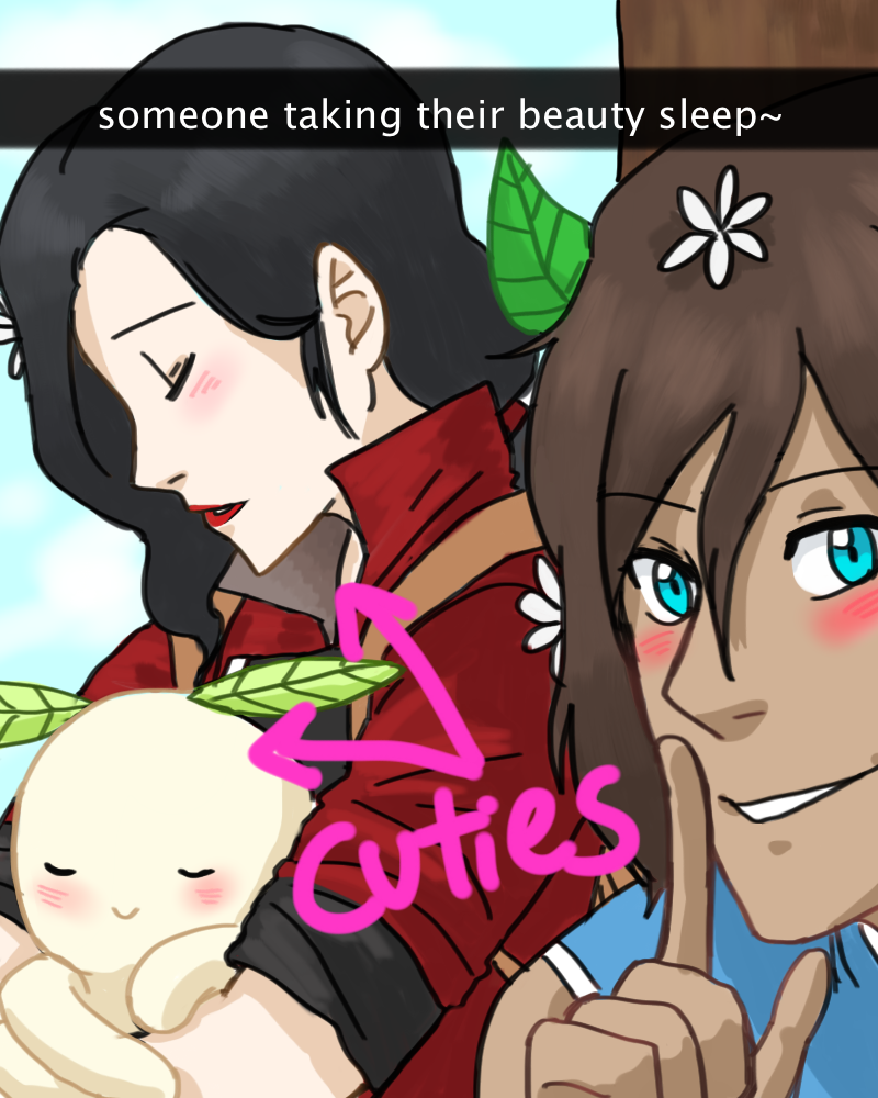 dragonclaws123:I did some korrasami snap chat pics today (based off from beroberos