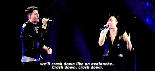 burrowjoe:  Nick Jonas and Demi Lovato perform “Avalanche” for the first time at 102.7 KIIS FM’s 2014 Jingle Ball at the Staples Center in Los Angeles, California - December 5, 2014. 