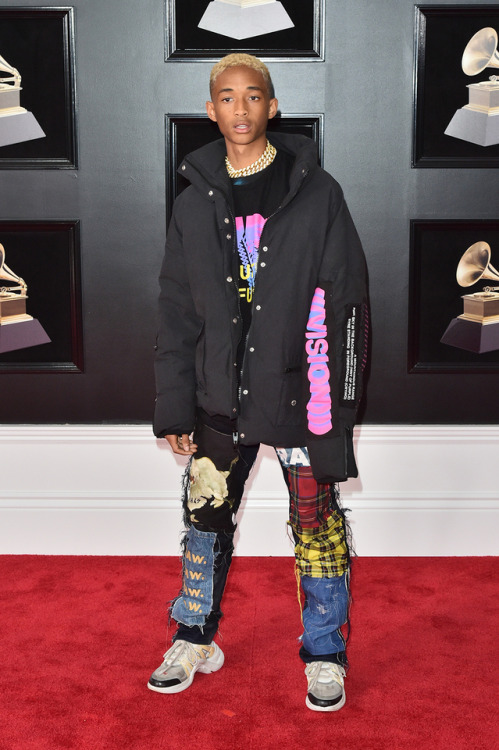 frozenmorningdeew: Jaden Smith attends the 60th annual Grammy Awards in New York, 28 Jan 2018