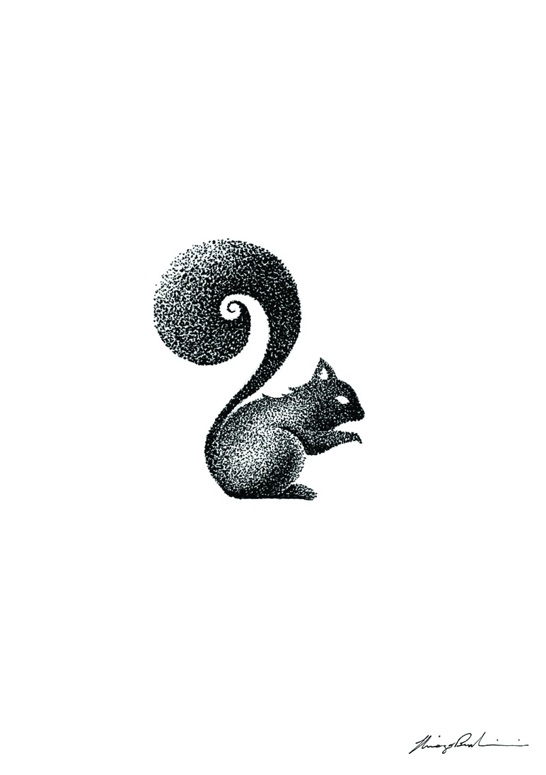 Tiny) Squirrel Avatar - White