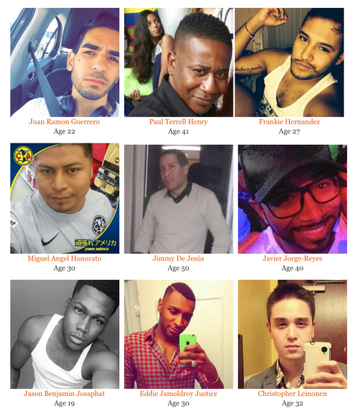 medicine:  Read about each victim of the Orlando Pulse shooting here. Remember their names, their faces, and their stories. 