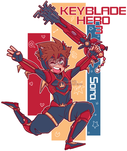 destiny-islanders:    There goes my [Keyblade] hero [3]!!  DO NOT REPOST WITHOUT PERMISSIONTwitter: @DaPandaBandaInstagram: Destiny.IslandersRedbubble: DaPandaBanda